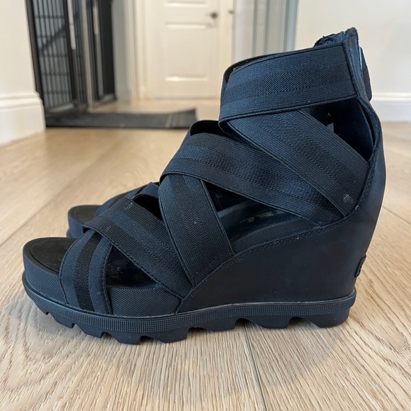 Joanie™ II Leather Wedge Heeled Sandal Sorel Size 8 - Picture 6 of 8